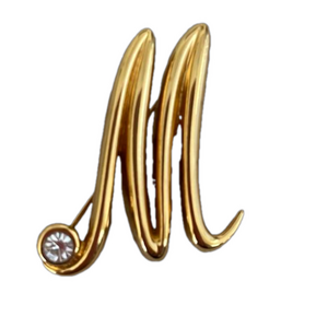 Monet Letter M Brooch